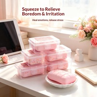 Permen Donat Macaron Pelangi Silikon Renyah dan Lembut, Alat Penghilang Stres, Dikemas Secara Individual untuk Usia 14+