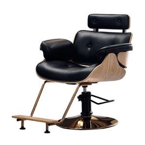 Chaise de coiffeur moderne rétro pour salon de coiffure, chaise de coiffure rouge tendance avec fonction de levage et de rotation - Product Image 6