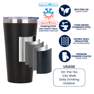 <span class=keywords><strong>Tazza</strong></span> da Viaggio Termica con Logo Personalizzato, Rivestimento in Polvere, 16 Oz, <span class=keywords><strong>Thermos</strong></span> a Doppia Parete in Acciaio Inossidabile, <span class=keywords><strong>Tazza</strong></span> da <span class=keywords><strong>Caffè</strong></span> Termica, Vendita all'Ingrosso - Product Image 5