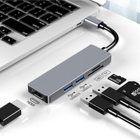 Hub USB Tipo-C con Múltiples Puertos (4K USB 3.0 Ethernet) Estación de Acoplamiento 5 en 1 para PC