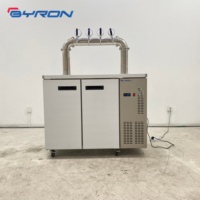 Machine à refroidir et distribuer la bière pression à 4 robinets, refroidissement direct, en acier inoxydable, avec affichage numérique, équipement de réfrigération pour usage commercial