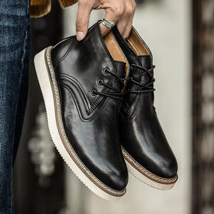 <span class=keywords><strong>Botas</strong></span> Chelsea Nuevas al por Mayor para <span class=keywords><strong>Hombre</strong></span>, Estilo Americano, de Caña Alta, Invierno, Transpirables, con Cordones, de Pierna Recta, para Trabajo - Product Image 4