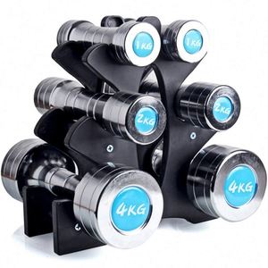 Haltères hexagonales personnalisées en vinyle néoprène bon marché 2/3/5lb Ensemble d'haltères réglables pour équipement de gymnastique - Product Image 3