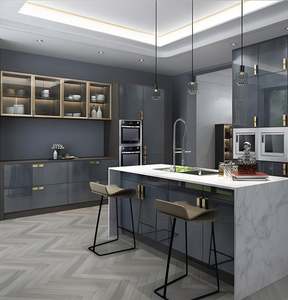 Whole House Custom Luxury Style Kitchen <b>Cupboard</b> Design Kitchen Cabinets for Villa - Product Image 2