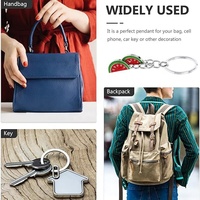 Leuke mode gouden watermeloen fruit karabijnhaak sleutelhanger voor vrouwen fonkelende schooltas hanger sieraden lichtgewicht zinklegering