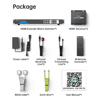 Matrice HDMI MT-VIKI 4K 60Hz 4x4 4x8 sur Ethernet + 4 récepteurs HDBaseT