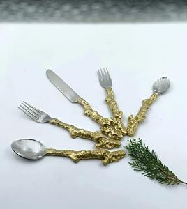 Haute qualité 5-10-12 pièces couteau fourchette cuillère mariage hôtel vaisselle couverts argent miroir cuillère vaisselle couverts ensemble - Product Image 4