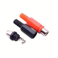 Connecteur RCA mâle en plastique rouge pour sortie/saillie de signal AV, prise de son et vidéo pour lecteur VCD/DVD, câble audio RCA