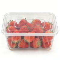 Boîtes à emporter en plastique transparent recyclables de qualité alimentaire sans BPA, avec couvercle à fermeture sécurisée, pour gâteaux, bonbons, noix, mousse