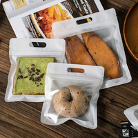 Sacs d'emballage en plastique personnalisés avec fenêtres transparentes et bandes refermables, adaptés aux biscuits, aux bonbons et au pain