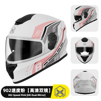 Casque de Moto Intégral de Haute Qualité et Élégant avec Double Visière, Nouveau Matériau ABS, Casque Noir pour la Conduite