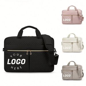 Sac pour ordinateur portable personnalisé grand format 15,6 17,3 pouces, sacoche pour femme en polyester, étui pour ordinateur portable pour le bureau, les voyages, les affaires, sacs noirs - Product Image 1