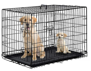Fabricante 24 30 36 42 48 pulgadas Metal plegable perro cajas jaula Metal plegable perro jaula XXL negro impacto perro perrera jaula - Product Image 6