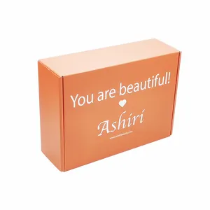 Customised High quality beautiful 22cm Colorful Cute Orange A4 Clothing Shipping Packaging Mailer box
