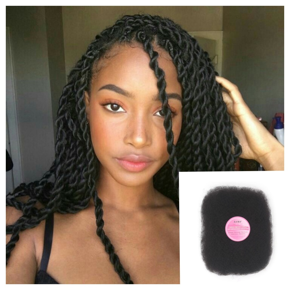 KAMA 4cw Afro Kinky Remy Brazilian Bulk Human Hair Wholesale 100% for Dreadlock Twist Braiding Hair Extensions