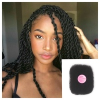 KAMA 4cw Afro Kinky Remy Cheveux Humains Brésiliens en Vrac 100% Naturels pour Tresses, Dreadlocks et Extensions de Cheveux