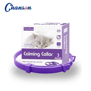 Ningbo chanson indústria silicone macio não-tóxico e inofensivo pet cat dog calmante colarinho