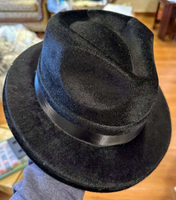 Ensemble Chapeau Fedora en Peluche Rayé Carnaval Amusant Michael Jackson avec Gants et Lunettes pour Fête MH-1370
