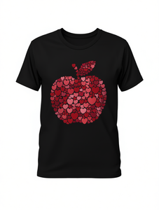 T-shirt Oversize da Donna Taglie Forti Girocollo Manica Corta Stampa San Valentino in Cotone Jersey Collezione Primavera Estate - Product Image 1