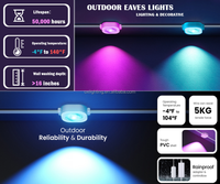 Rgbic Rgb Lumières adressables Smart Extérieur Led Permanent En Plein Air Vacances Noël Eave Garniture Lumières Pixel Point Lumière Luz