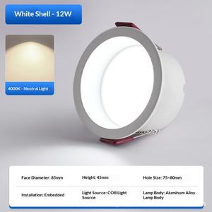 Downlight LED en acier inoxydable à cadre étroit, étanche, anti-éblouissement, design encastré pour la maison, le salon, la cuisine, produit en gros - Product Image 6