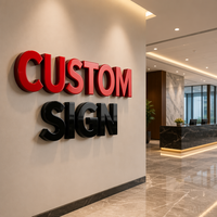Lettres de signalisation commerciale personnalisées en PVC découpées au laser, finition peinture brillante, logo mural 3D, étanches IP65 pour bâtiments et commerces