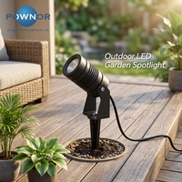 Lámpara LED COB para Jardín con Estaca, 2700K, IP65, Alimentación por Red Eléctrica, para el Mercado Europeo, Iluminación Exterior, Lámpara LED para Patio