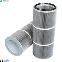 Cartucho de Filtro de Aire Industrial de Repuesto, de Poliéster Plegado con Membrana de PTFE Antiestática Cilíndrica, para Soldadura y Corte de Metales