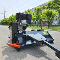Vente flash ZYFT-150 1,5 m à 150 tr/min, faucheuse à fléaux tractée par ATV avec moteur à essence de 15 ch pour ATV, voiture ou tracteur, robot récolteur