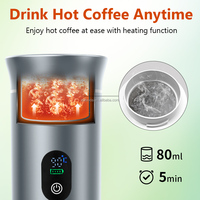 Cafetera Espresso Semiautomática Portátil de Nuevo Diseño, Recargable por USB/Eléctrica, con Pantalla LED, para Viajes y Hogar