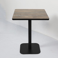 (SP-RT189) Table à manger de restaurant en bois et métal moderne