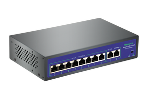 PSE มาตรฐาน8 + 2สวิตช์ PoE ที่ไม่มีการจัดการ120วัตต์แหล่งจ่ายไฟ VLAN 250เมตรระยะทางไกล - Product Image 2