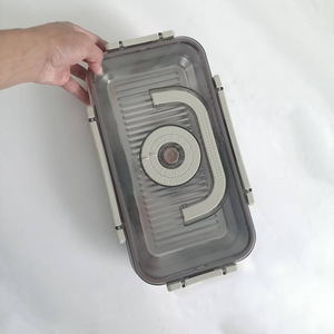 Food <b>Storage</b> Container Rectangle 304 Stainless Steel Airtight With Lid Snap Lock Design Freezer Safe <b>PC</b> Handle - Product Image 1