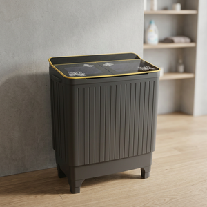 Lave-linge semi-automatique efficace pour le lavage et le séchage des vêtements avec fonction de lavage et d'essorage à double cuve - Product Image 3