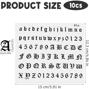 สติกเกอร์สัก10แผ่นสติกเกอร์รอย<span class=keywords><strong>สัก</strong></span>ตัวอักษรภาษาอังกฤษขนาดเล็กตัวเลขตัวอักษรภาษาอังกฤษ - Product Image 2