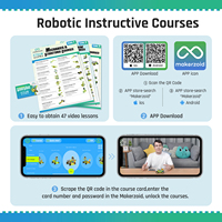Makerzoid Premium, Juguetes de Programación de Robots RC, 47 Videos de Cursos, el Mejor Regalo para Niños de 8+ Años, Maestro de Robótica