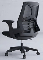 Nouvelle chaise de bureau ergonomique en tissu maillé gris à dossier moyen, pivotante et réglable en hauteur, idéale pour hôtels et écoles