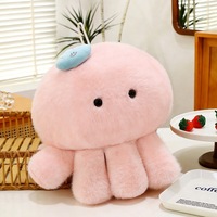 Boneka Gurita Bulat Lucu Kustom, Mainan Plushie Gurita Lembut dan Mengembang, Boneka Gurita Warna-warni untuk Dekorasi Sofa Rumah dan Anak-anak