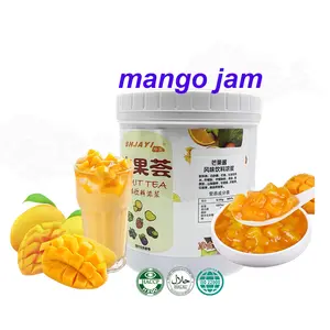 Jam mangga buah paling populer dengan bubur buah segar Jam bubur buah untuk roti es krim buah susu gelembung bahan teh