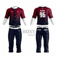 Tenues d'équipe sportive, ensembles de maillots et pantalons de baseball, sur mesure, haute qualité, short 100% polyester, uniforme de baseball, faible MOQ, couleurs personnalisées