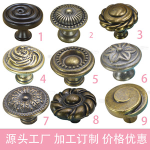 Furniture Handle And Knob Zinc Alloy Round European <b>Style</b> Cabinet Drawer Pull <b>Head</b> Durable Hardware For Cupboard - Product Image 2