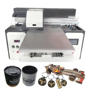 Nuevo diseño Uv6040 2 cabezales de impresión Stampante Uv Economica Led A2 UV impresora plana