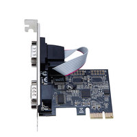 Tarjeta controladora serie PCIe a puerto dual RS232 DB9-Adaptador serie PCI Express para Windows/Linux