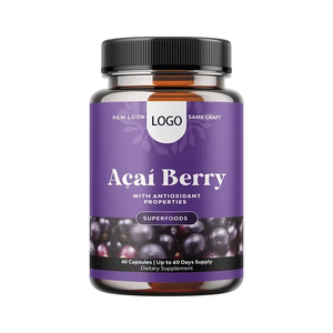 WELLBODY % 100% saf <span class=keywords><strong>Acai</strong></span> <span class=keywords><strong>Berry</strong></span> % yumuşak jel kapsüller doğal bitkisel takviyesi beyin fonksiyonunu artırmak ve yetişkinler için ince - Product Image 1