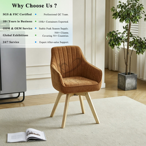 Chaise de <span class=keywords><strong>salle</strong></span> à <span class=keywords><strong>manger</strong></span> OKAY, élégante, style café, moderne, minimaliste, tissu textile de haute qualité, confortable, pivotante. - Product Image 1