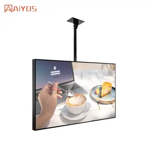 AIYOS 55inch Indoor 4K Android 11 Wifi Handing LCD Advertising Player And Displays Wall Mounted Signage For Restaurant