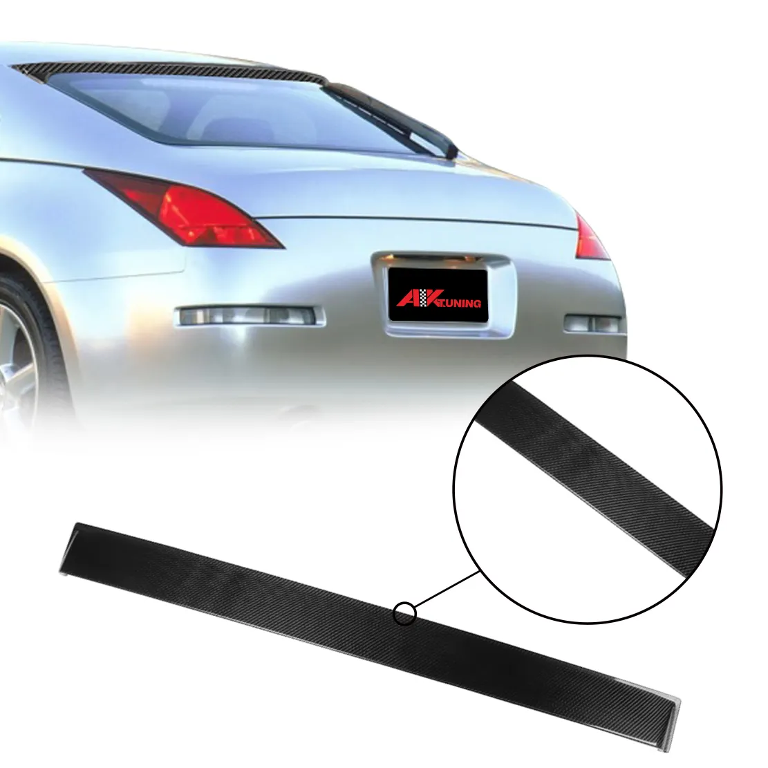 Carbon Fiber Rear Spoiler Lip Protector For Nissan 350Z 2003-2008 bodykit Trunk spoiler wing