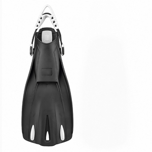 Palmes de natation pour adultes Palmes de plongée en apnée longues en silicone de qualité supérieure avec talon ouvert Talon réglable pour la plongée sous-marine - Product Image 3