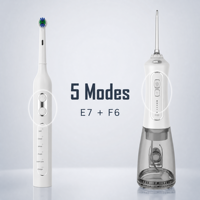 Brosse à dents électrique rotative en gros et irrigateur buccal portable IPX7 rechargeable pour adultes – Kit dentaire OEM