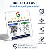 Autocollant NFC en acrylique Google Review avec code QR, panneau de commentaires 13,56 MHz, étanche et anti-poussière pour restaurants, commerces et salons